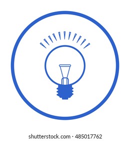 Bulb  icon. Flat design.