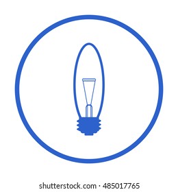 Bulb  icon. Flat design.