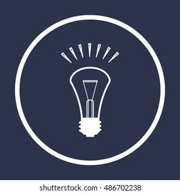 Bulb  icon. Flat design.
