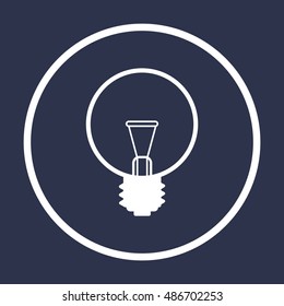 Bulb  icon. Flat design.