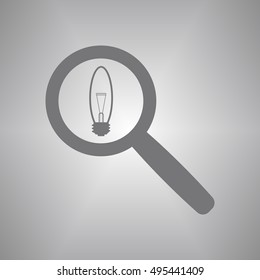 Bulb icon. Flat design.
