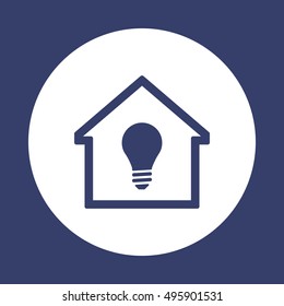 Bulb  icon. Flat design.