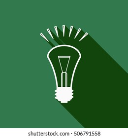 Bulb  icon. Flat design.
