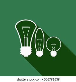 Bulb  icon. Flat design.