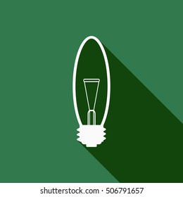 Bulb  icon. Flat design.