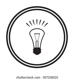 Bulb  icon. Flat design.
