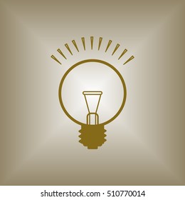 Bulb  icon. Flat design.