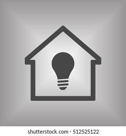 Bulb  icon. Flat design.