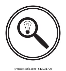 Bulb icon. Flat design.