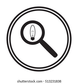 Bulb icon. Flat design.