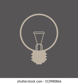 Bulb  icon. Flat design.