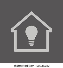 Bulb  icon. Flat design.