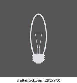 Bulb  icon. Flat design.