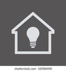 Bulb  icon. Flat design.