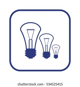 Bulb  icon. Flat design.