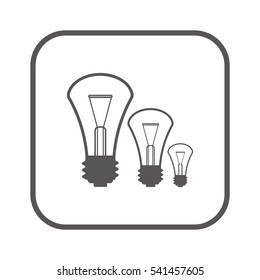 Bulb  icon. Flat design.