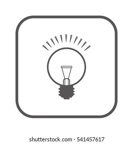 Bulb  icon. Flat design.