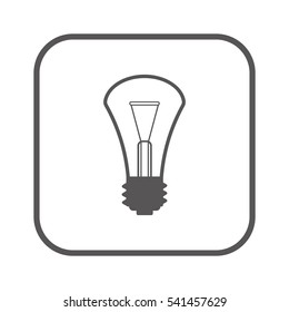 Bulb  icon. Flat design.
