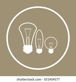 Bulb  icon. Flat design.