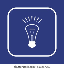 Bulb  icon. Flat design.