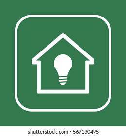 Bulb  icon. Flat design.