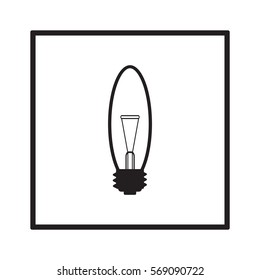 Bulb  icon. Flat design.