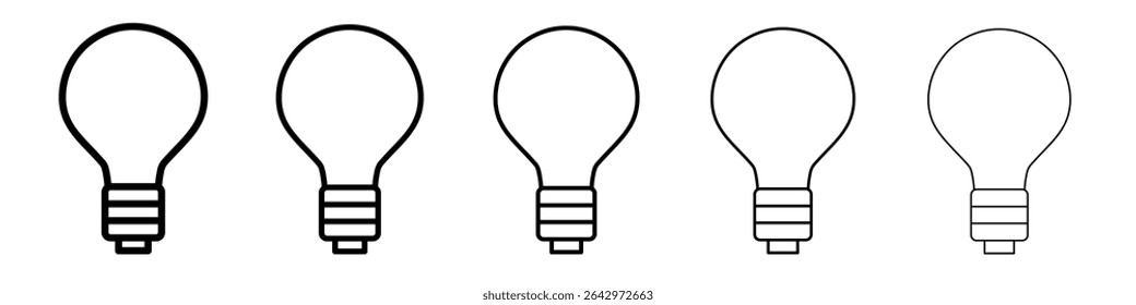 bulb icon Flat design on isolated background