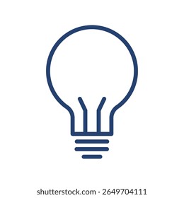 Bulb icon flat illustration outline logo