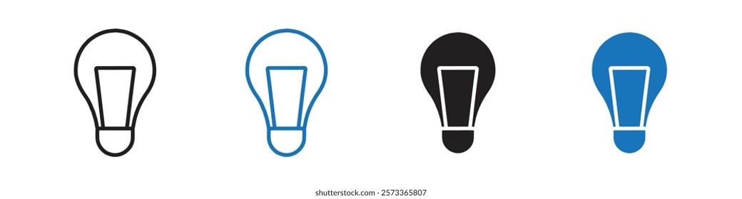 bulb icon Flat line symbol