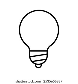 bulb icon Flat logo isolated symbol