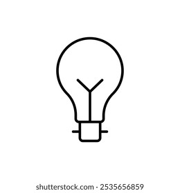 bulb icon Flat logo isolated symbol