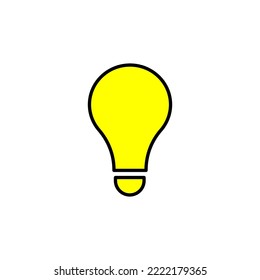 Bulb icon flat style design. Bulb vector illustration. isolated on white background.