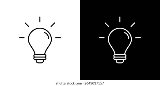 Bulb icon Flat style logo vector. perfect for UI designs
