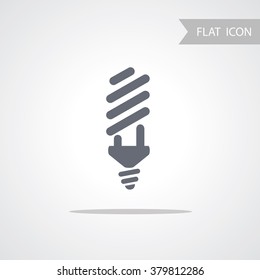  Icono de la bombilla. Icono de la bombilla de ahorro de energía fluorescente.