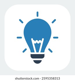 bulb icon in glyph style