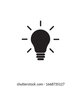 bulb icon, glyph style design