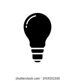 bulb icon of glyph style design vector template 