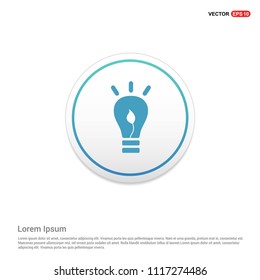 bulb icon Hexa White Background icon template - Free vector icon