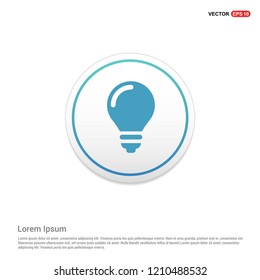 bulb icon Hexa White Background icon template - Free vector icon