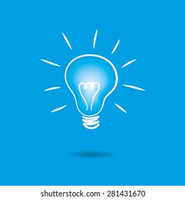 BULB ICON WITH IDEA CONCEPT