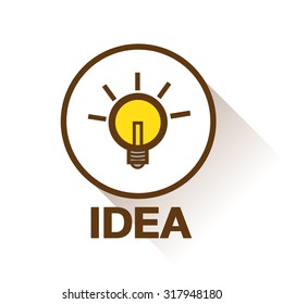BULB ICON WITH IDEA CONCEPT