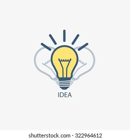 BULB ICON WITH IDEA CONCEPT