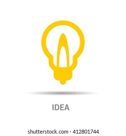 BULB ICON WITH IDEA CONCEPT
