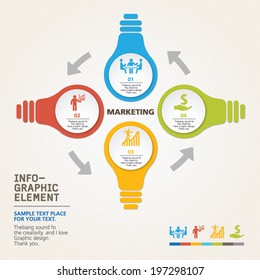 BULB ICON WITH IDEA CONCEPT. INFO GRAPHIC