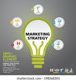 BULB ICON WITH IDEA CONCEPT. INFO GRAPHIC info-graphics for presentations. can be used for business, marketing templates and graphics 