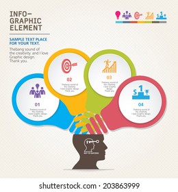 BULB ICON WITH IDEA CONCEPT. INFO GRAPHIC info-graphics for presentations. can be used for business, marketing templates and graphics