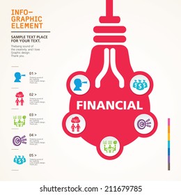 BULB ICON WITH IDEA CONCEPT. INFO GRAPHIC for business, marketing, creative, web design and graphics
