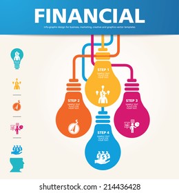 BULB ICON WITH IDEA CONCEPT. INFO GRAPHIC for business, marketing, creative, web design and graphics