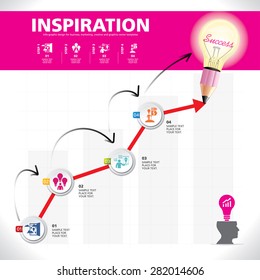 BULB ICON WITH IDEA CONCEPT. INFO GRAPHIC for business, marketing, creative, web design and graphics