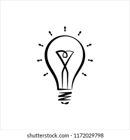 Bulb Icon, Idea Icon, Lamp Icon Vector Art Illustration